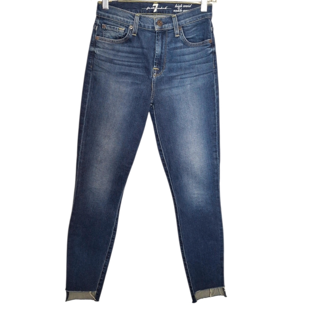 7 For All Mankind High Wasit Ankle Gwenevere Jeans Sz 25